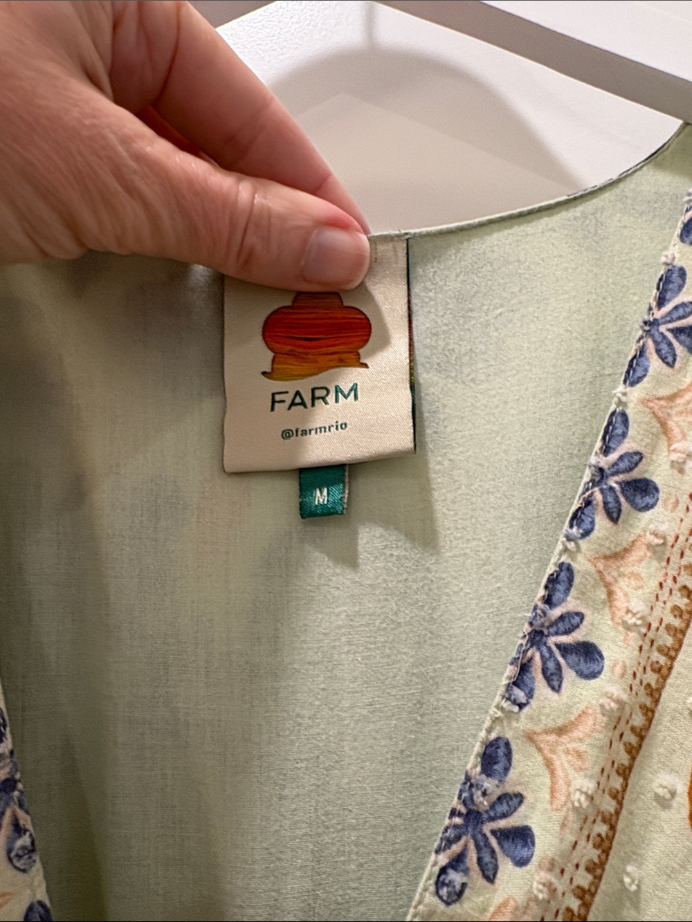 Farm Rio Ocean Tapestry Maxi Dress | Size M | Green Floral | Cotton - Picture 11 of 16